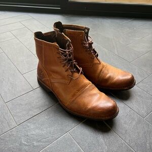 Timberland Brown Leather Lace-Up Boots
